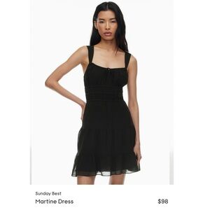 Aritzia Sunday Best Martins Dress Black NWOT #117571
